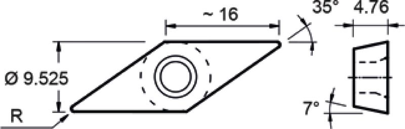 APPLITEC Insert VCMT 16 EN HF BRW