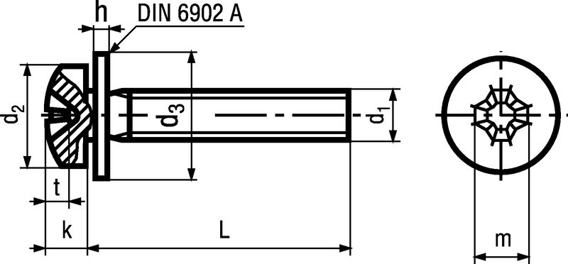 Linsen Kombischrauben Mit Kreuzschlitz Phillips Form H Und