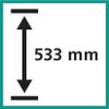 Height - 533 mm