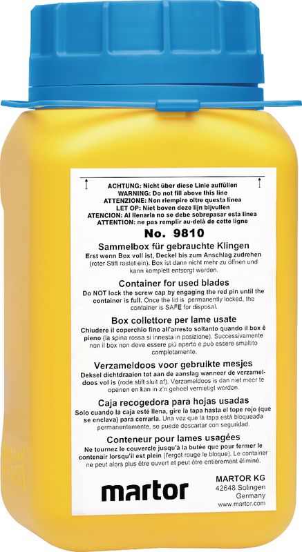 Used Blade Container Label Used blade container MARTOR | BRW-CH
