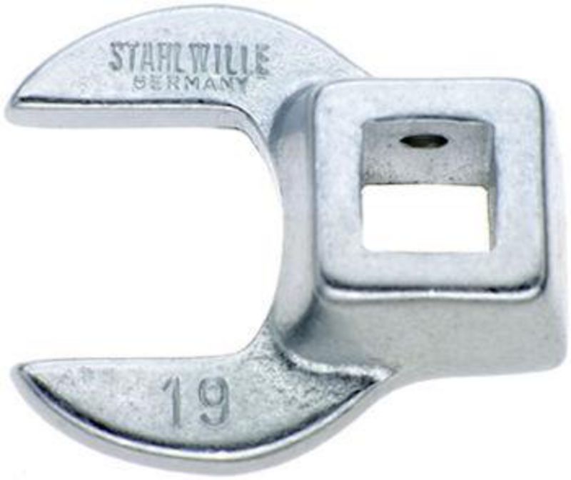 03190032 | STAHLWILLE, 22.5 x 24 mm Krähenfuß Hahnenfuß-Ringschlüssel, Chrom, Spanner Size 32 mm L.64 mm | RS