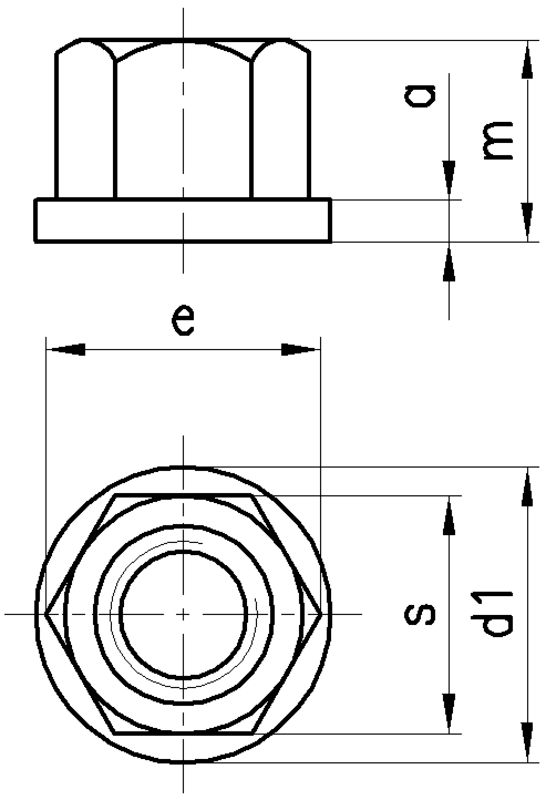 Écrou Hexagonal DIN 6331 AMF – M20, Clé De 30 Mm, Forgé, Classe 10, Hauteur 30 Mm