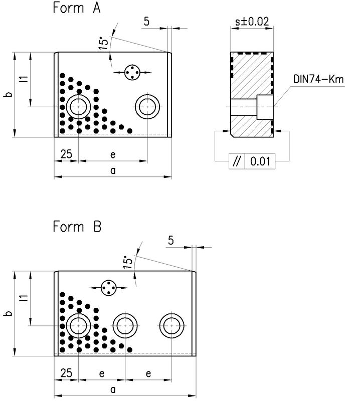 Guide bar with three sliding surfaces sliding faces ground | BRW-CH