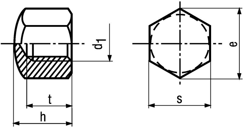 Hutmuttern niedrige Form | BRW-CH
