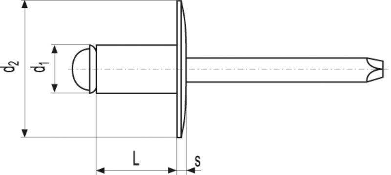Flachrund Blindniete Mit Grossem Kopf POP Standard Typ TAPD BSLF flachrund-blindniete-mit-grossem-kopf-pop-standard-typ-tapd-bslf