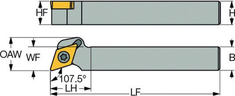 Bohrstange 16 mm SD-CR 62,5° Rechts für DCMT07/DCGT07