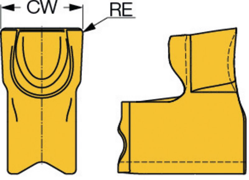 ISCAR Cutting insert, single-sided TNF tangentially mounted for axial ...
